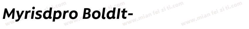 Myrisdpro BoldIt字体转换